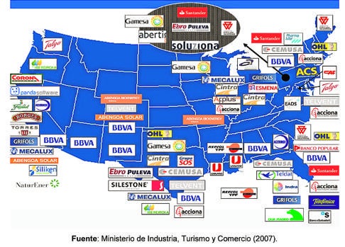 Mapa de EE.UU. de Sánchez en su tesis