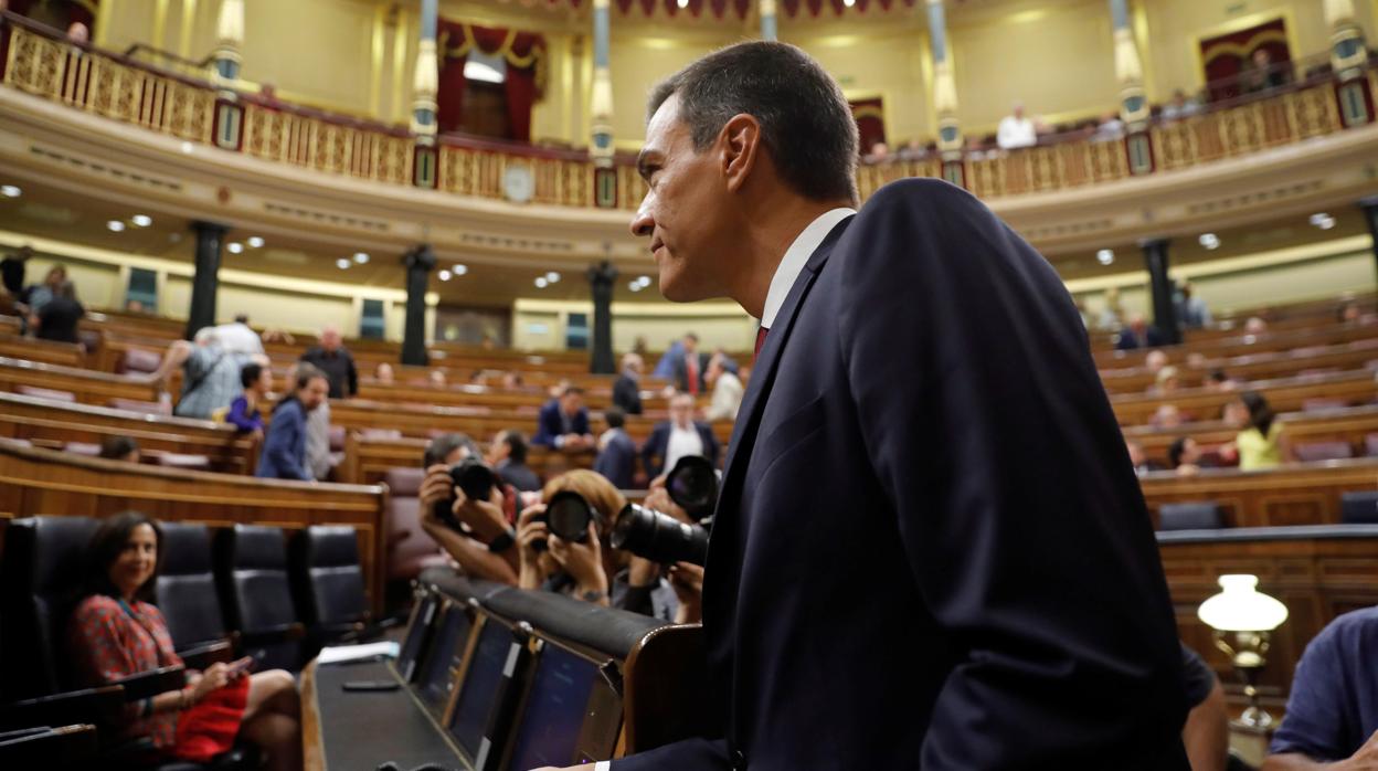 Pablo Casado, durante la sesión de control al Gobierno