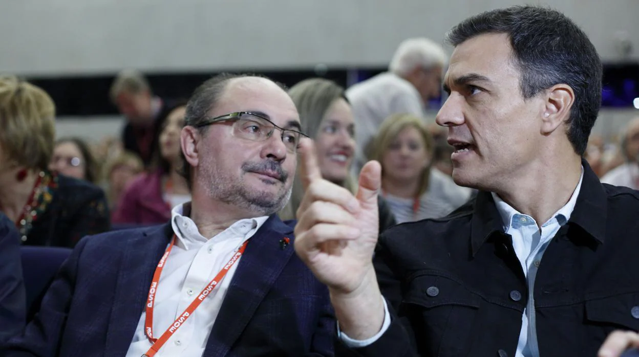 Javier Lambán y Pedro Sánchez, en una imagen de archivo