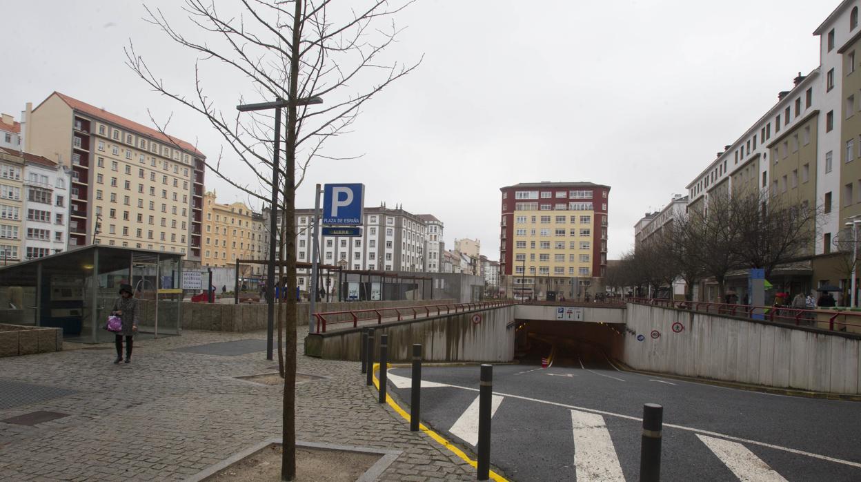 Imagen de la plaza de España de Ferrol