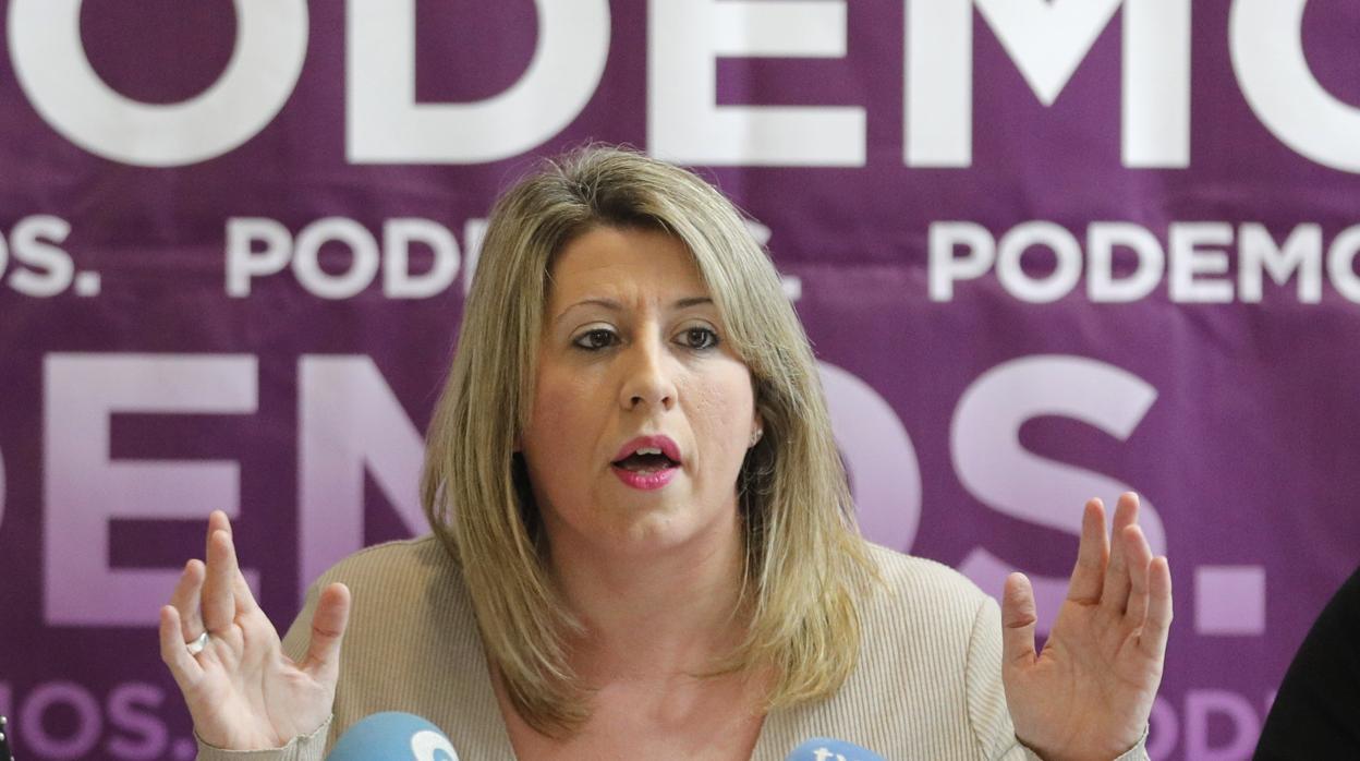 La secretaria general de Podemos Galicia, Carmen Santos