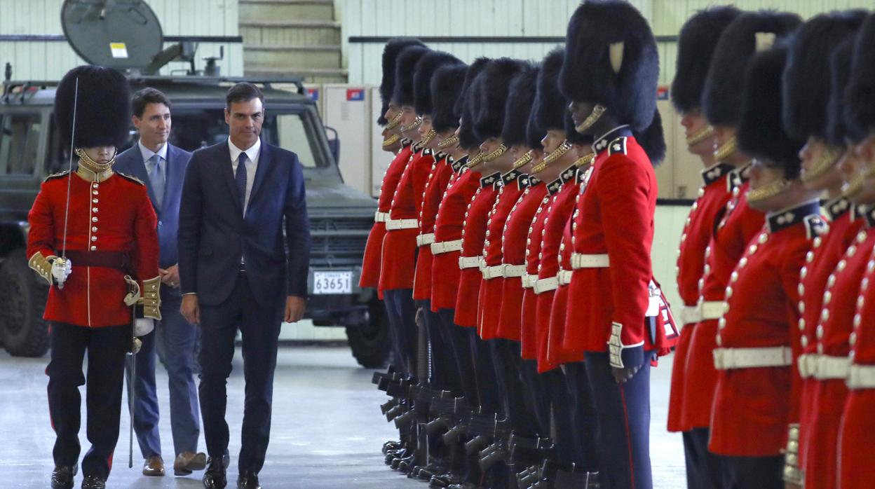 Pedro Sánchez, en su llegada a Canadá