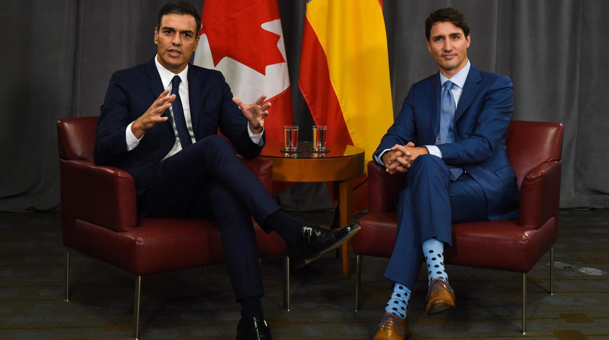 Pedro Sánchez y Justin Trudeau