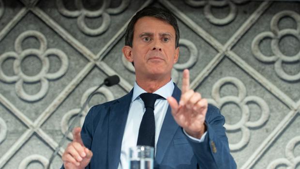 Manuel Valls, durante el anuncio de su candidatura a la Alcaldía de Barcelona