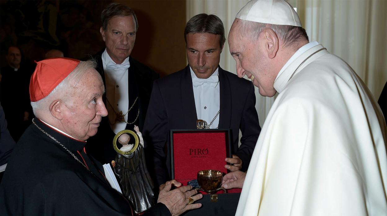 Imagen de la audiencia del Papa Francisco al cardenal Cañizares