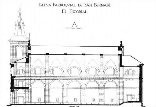 Plano de la iglesia parroquial de San Bernabé