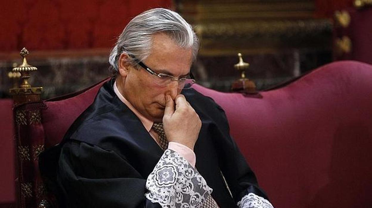 Baltasar Garzón, durante su juicio en el Supremo