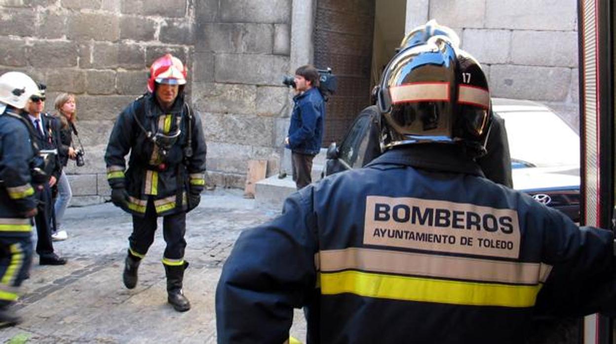 Una actuación de los bomberos de Toledo