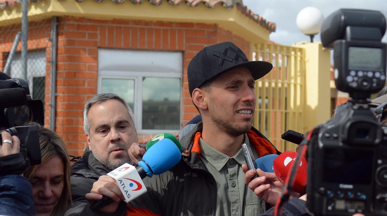Victor Rodríguez, «Viti», a su salida de la cárcel de Burgos