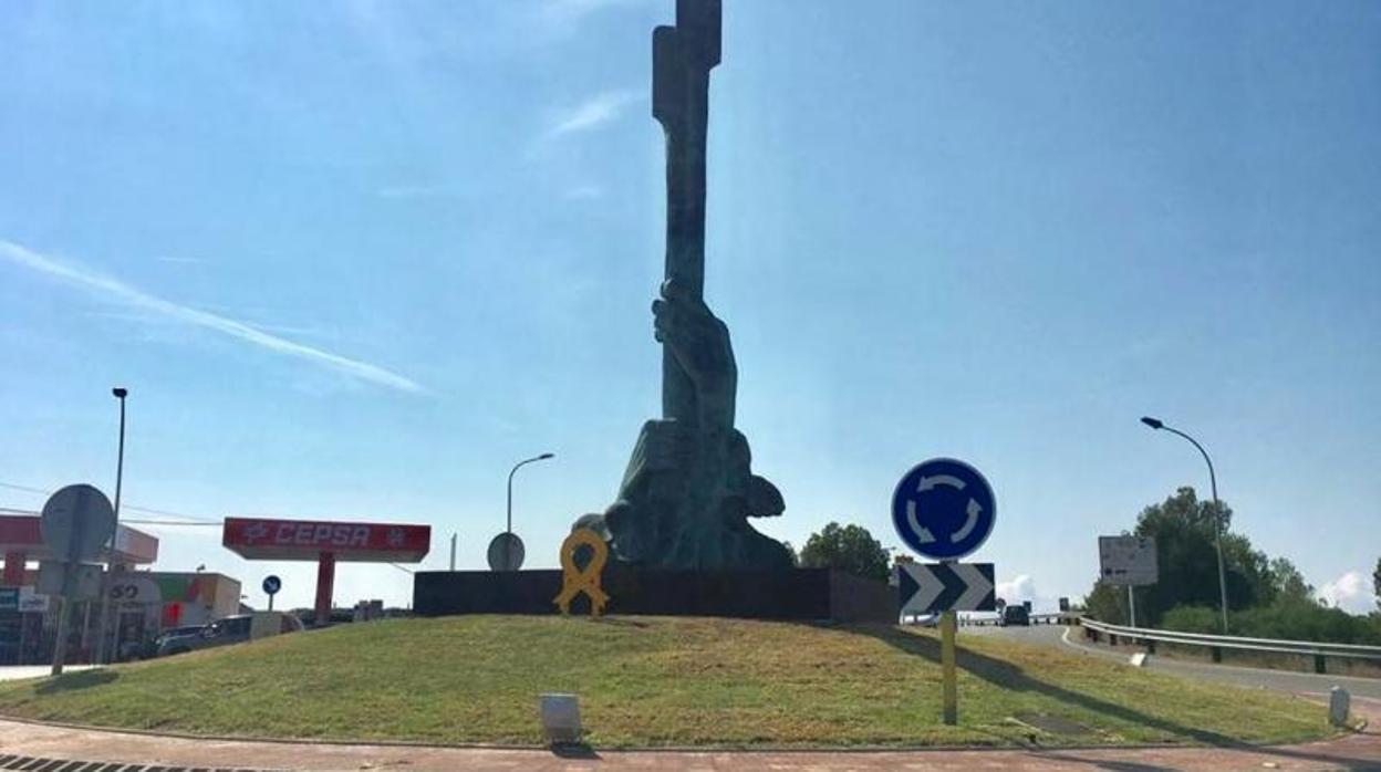 Imagen del lazo amarillo objeto de la polémica