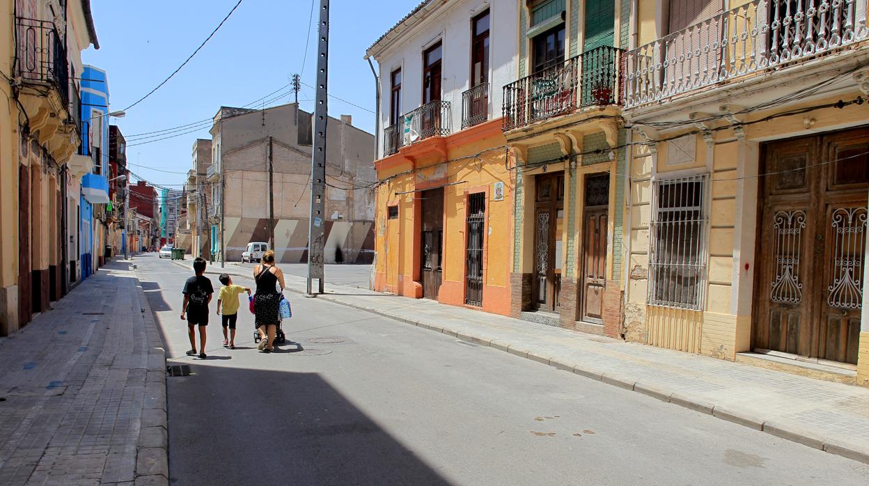 Barrio del Cabanyal de Valencia, zona próxima a donde se ha hallado el cadáver esqueletizado