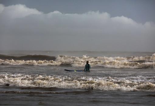 Imagen tomada este viernes en la playa de Las Arenas de Valencia