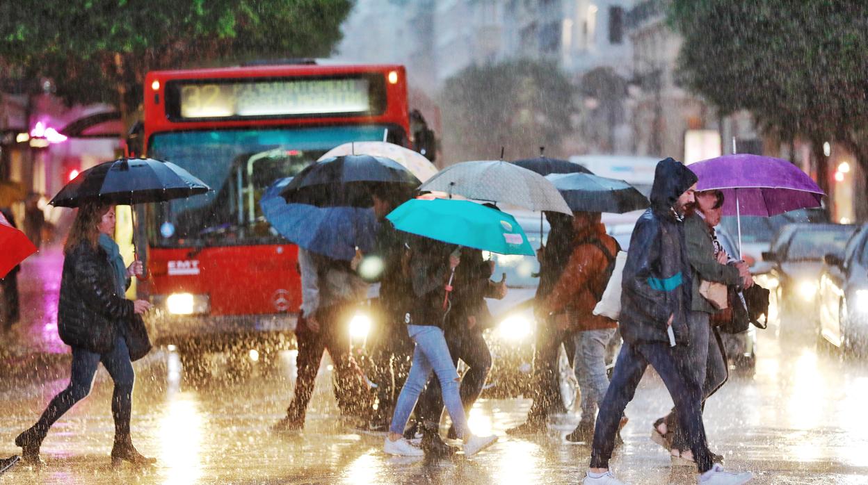 Imagen de las lluvias intensas en Valencia esta semana