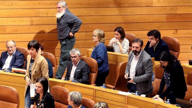 Plantón del BNG tras ser exluido del debate del traspaso de la AP-9 en el Congreso