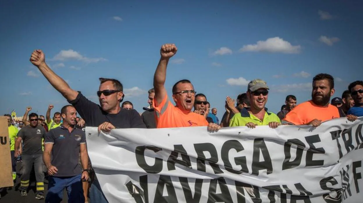 Trabajadores de Navantia se manifiestan este verano