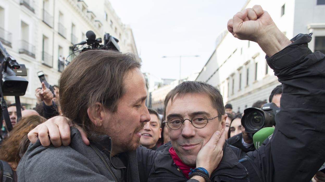 Pablo Iglesias y Juan Carlos Monedero, en una imagen de archivo