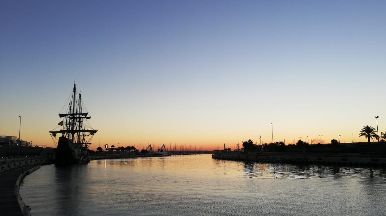 Imagen tomada este jueves en la Marina de Valencia