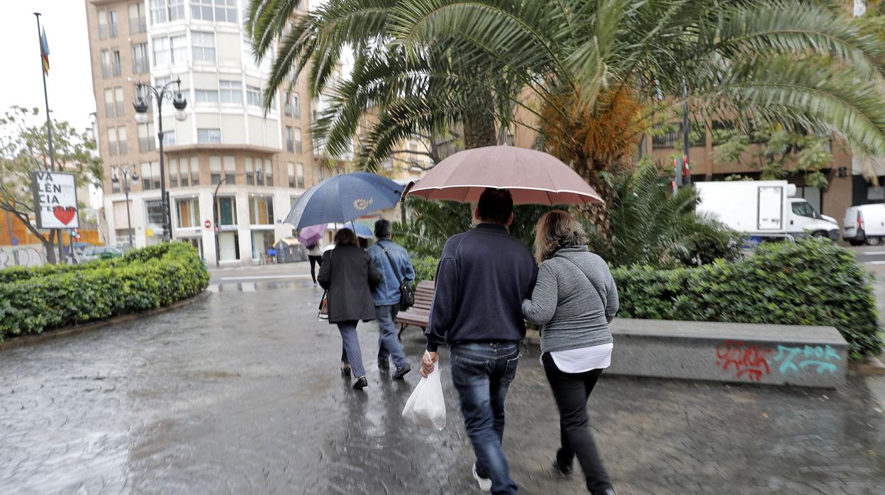 Lluvias y frío en Valencia este sábado