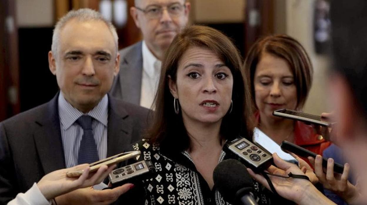 Adriana Lastra, portavoz del PSOE en el Congreso