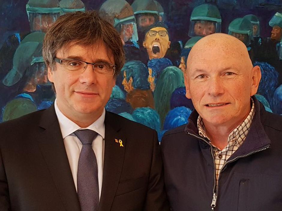 Carles Puigdemont, con Ibarretxe