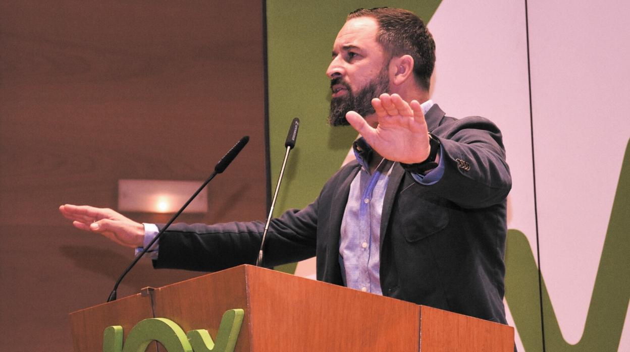 Acto de VOX en el Palacio Euskalduna (Bilbao) con el presidente del partido, Santiago Abascal