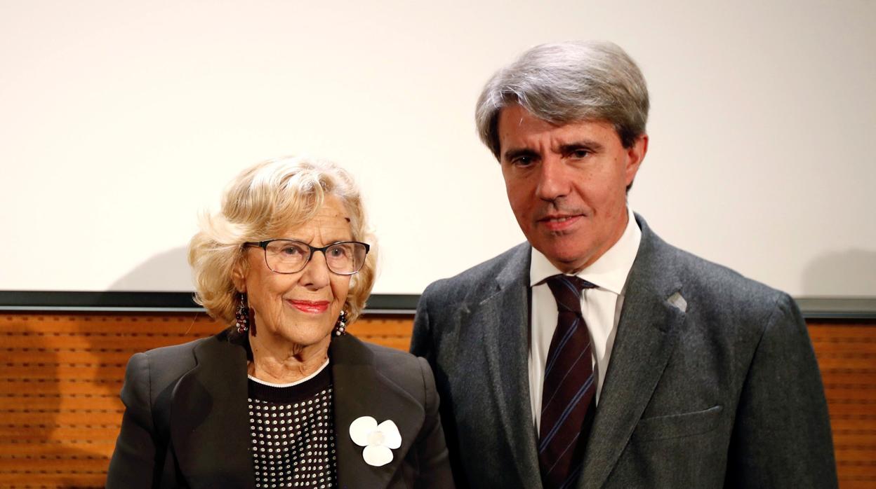 Manuela Carmena, alcaldesa de Madrid, y Ángel Garrido, presidente de la Comunidad Autónoma madrileña