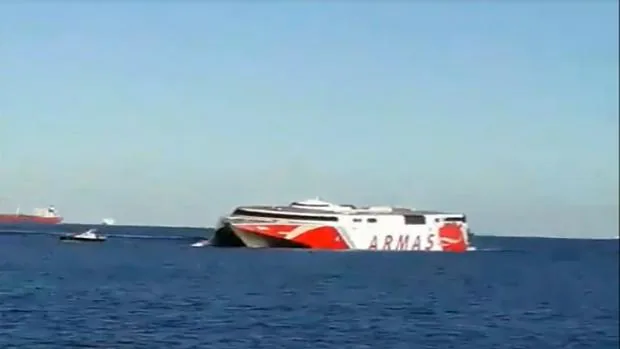Vídeo: lo que se sabe de la colisión del barco de alta velocidad de Naviera Armas al norte de Gran Canaria