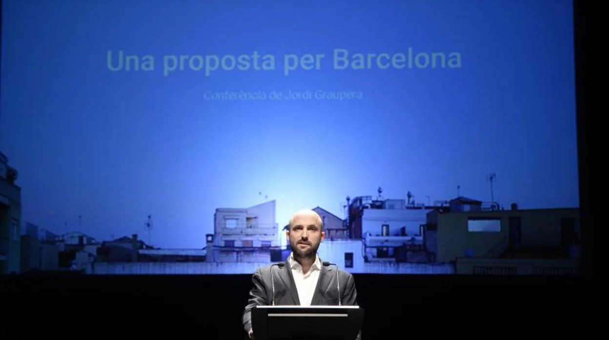 Graupera, durante la conferencia en la que presentó su proyecto para Barcelona