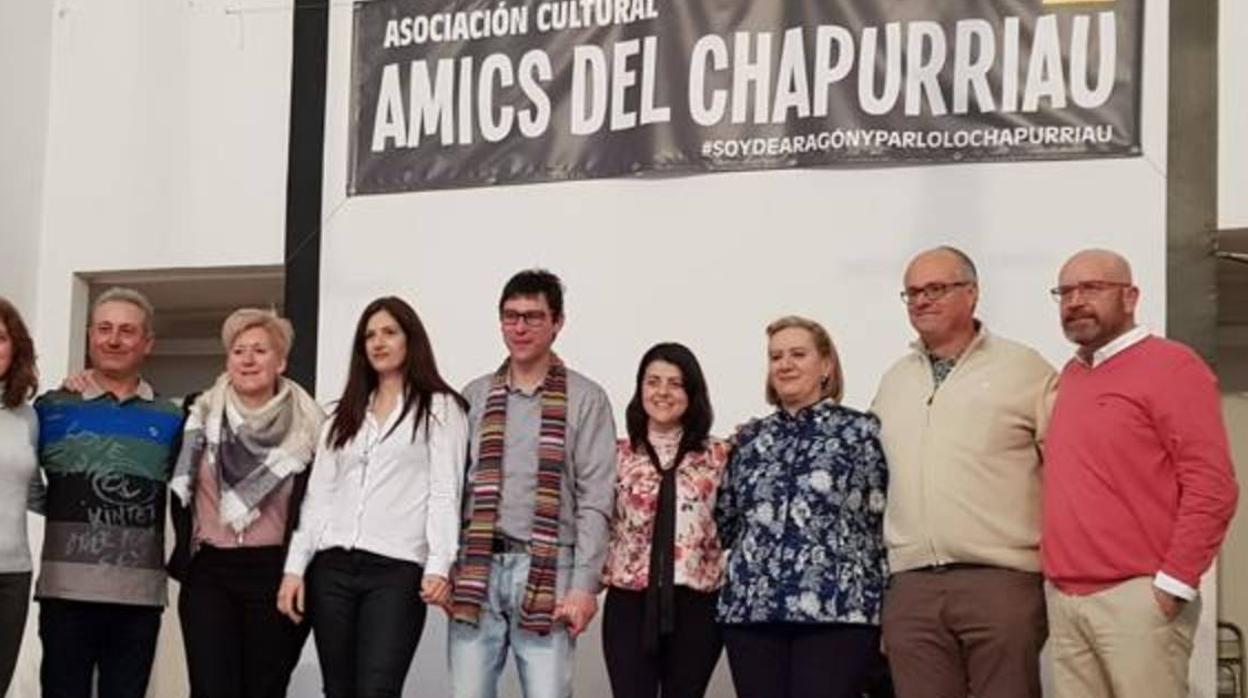 Miembros de la asociación de defensa del chapurriau, durante la presentación oficial de esta plataforma, a principios de este año