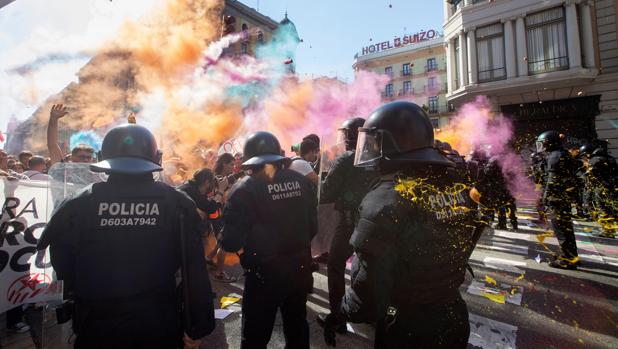 Dos detenidos en Terrassa y Barcelona por amenazas a agentes en la manifestación de Jusapol