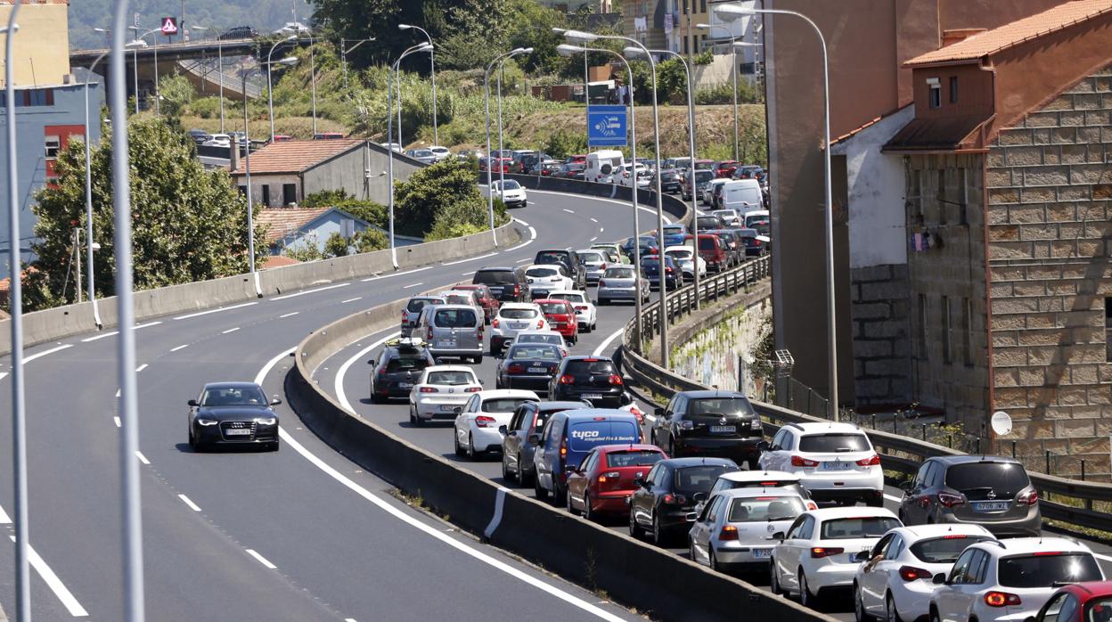 Retenciones en la AP-9 a la altura de Vigo