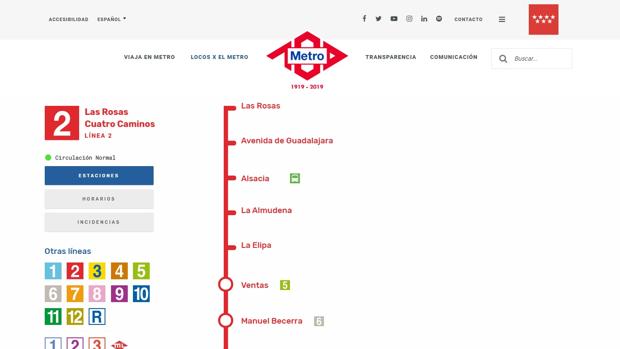 Metro renueva su web e informará de averías en trenes o escaleras