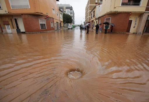 Calles inundadas en Alcira
