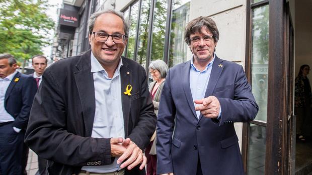 Torra lleva más de 21.000 euros gastados en ver a Puigdemont