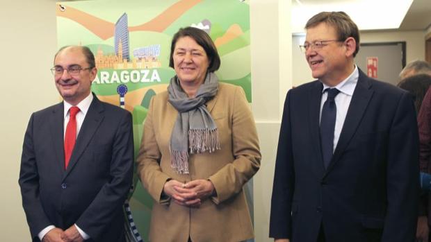 Puig y el presidente de Aragón se alían en Bruselas por el eje ferroviario Sagunto-Zaragoza