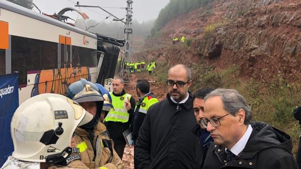 Torra obvia a la Guardia Civil en su agradecimiento tras el accidente y critica al ministro Ábalos