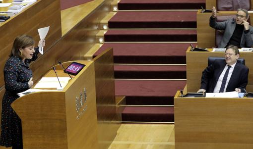 Isabel Bonig, durante su intervención en la sesión de control