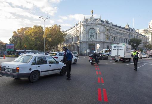 Un control temporal que se puso en Cibeles