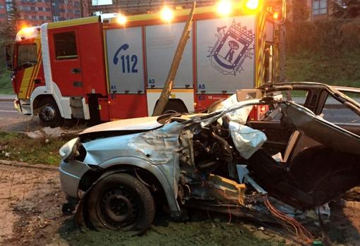 Imagen del siniestro facilitada por Emergencias Madrid