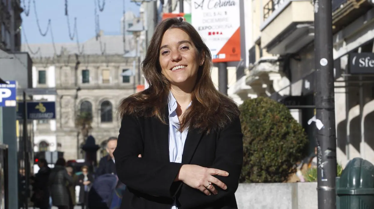 La candidata del PSOE a la alcaldía de La Coruña tras su entrevista con ABC