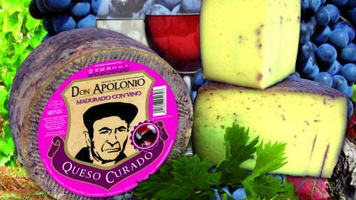 Queso Don Apolonio curado madurado en vino