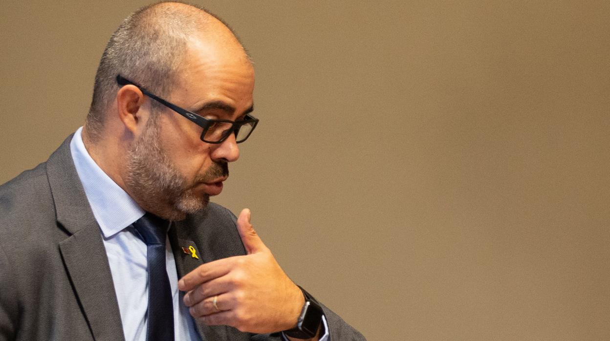 El consejero de Interior, Miquel Buch, en la reunión del Gobierno catalán