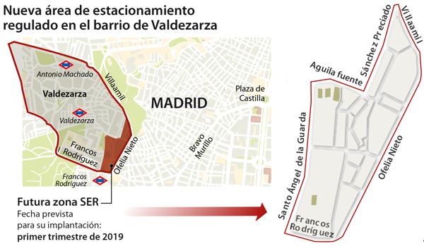 Adiós al último «aparcamiento gratuito» del norte de Madrid: el SER llega a Valdezarza