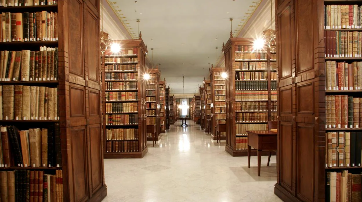 Imagen de la biblioteca de la Real Academia Española
