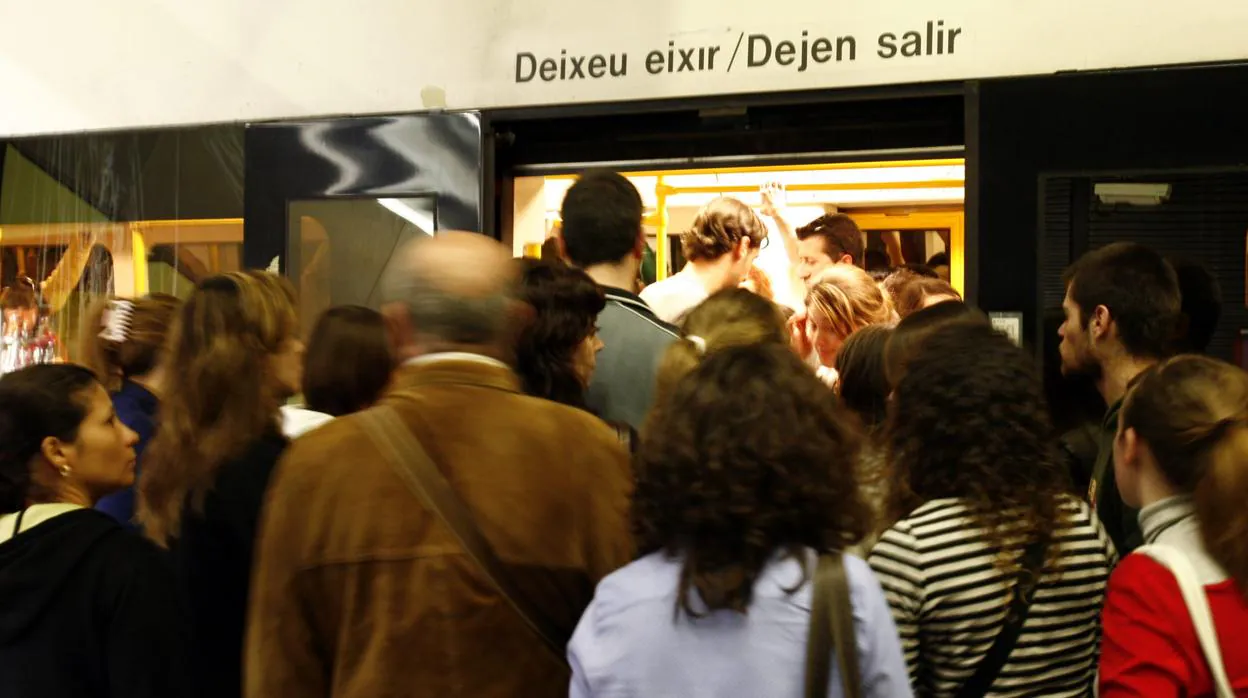 Imagen de archivo de una jornada de huelga en el Metro de Valencia