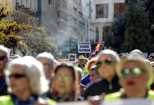 Imagen de la marcha de chalecos amarillos en Valencia