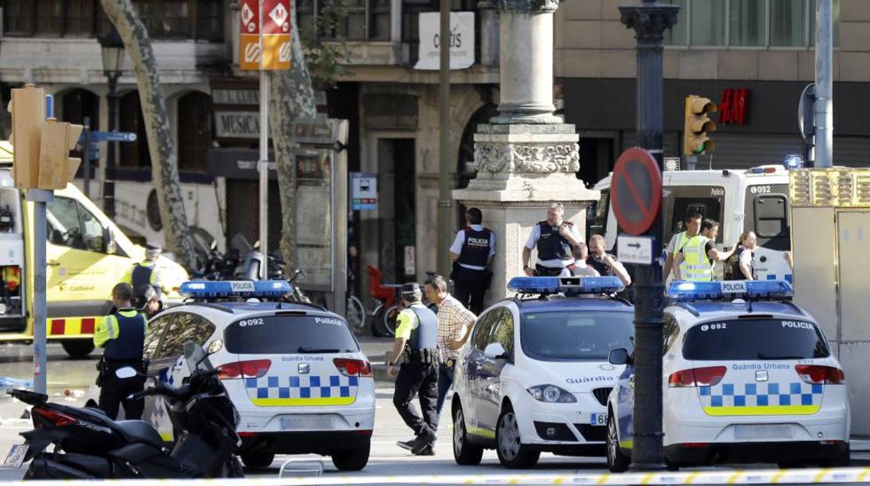 La Rambla de Barcelona tras el atentado de 2017