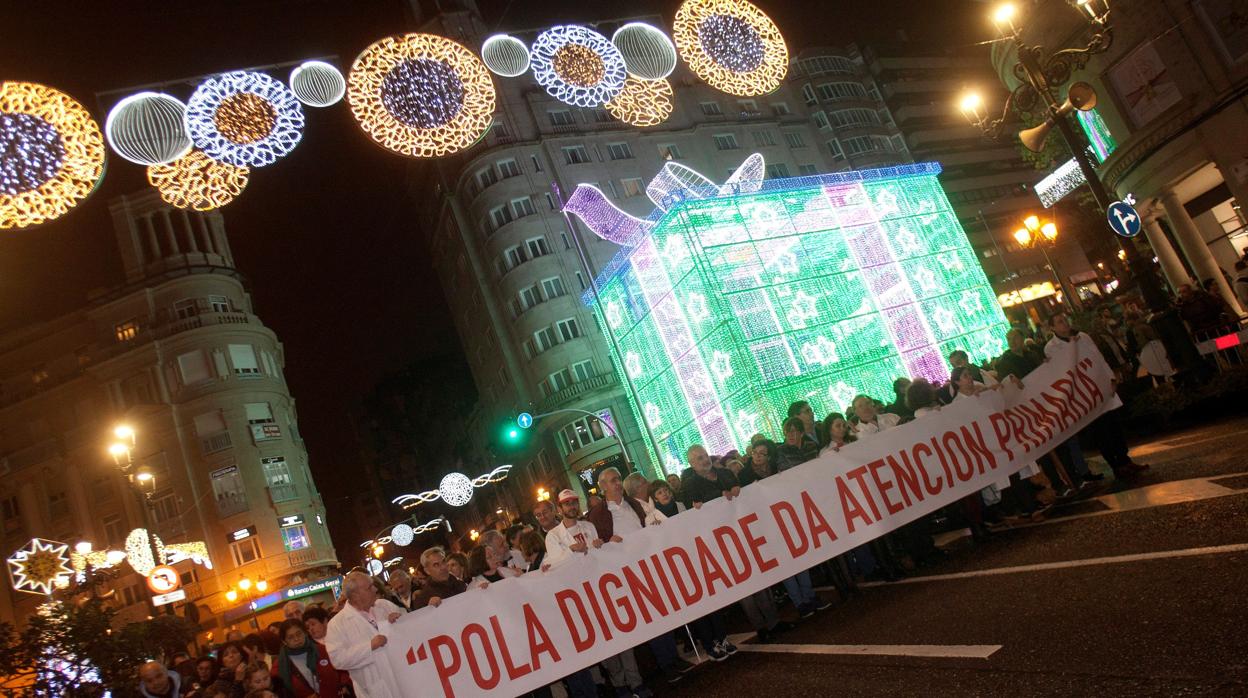 Manifestación en Vigo reivindicando mejoras para la Atención Primaria