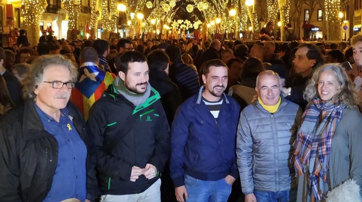 Tardà y Paluzie participan en Palma en una marcha en favor de la independencia