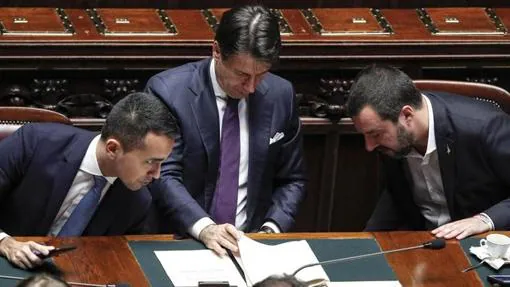 Conte y Salvini en la Cámara Baja